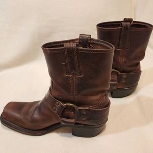 Harness Style Frye Cowboy Boots